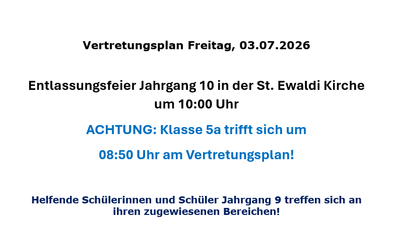 Vertretungsplan